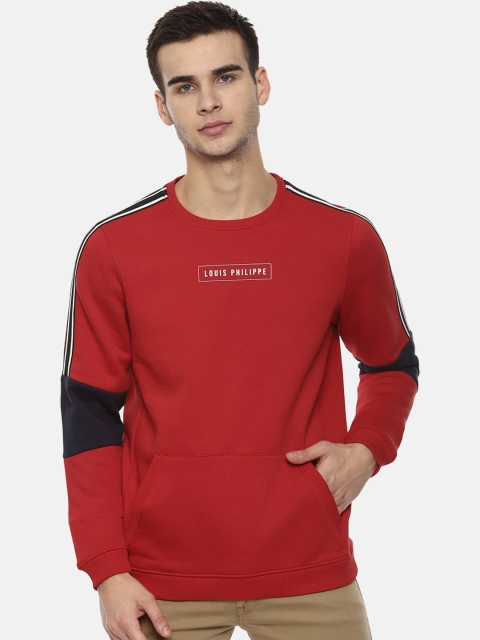 

Louis Philippe Sport Men Red Solid Sweatshirt