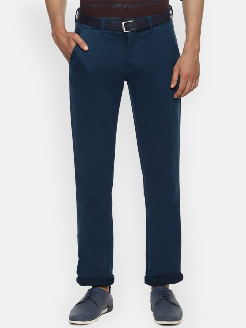

Louis Philippe Sport Men Navy Blue Slim Fit Solid Regular Trousers