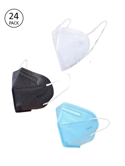 

OOMPH Unisex Pack of 24 Black & Blue 5 Ply Reusable Outdoor KN95 / N95 Masks