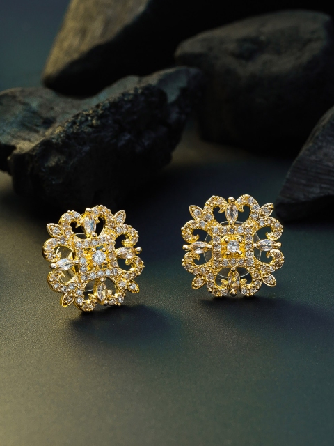 

aadita Gold-Plated Handcrafted Contemporary Studs