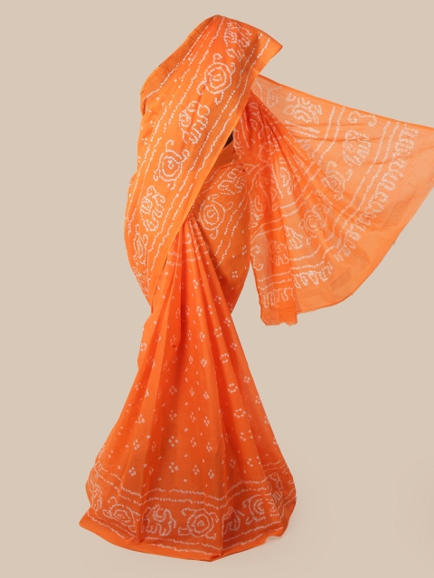 

Pothys Orange Dyed Pure Cotton Saree