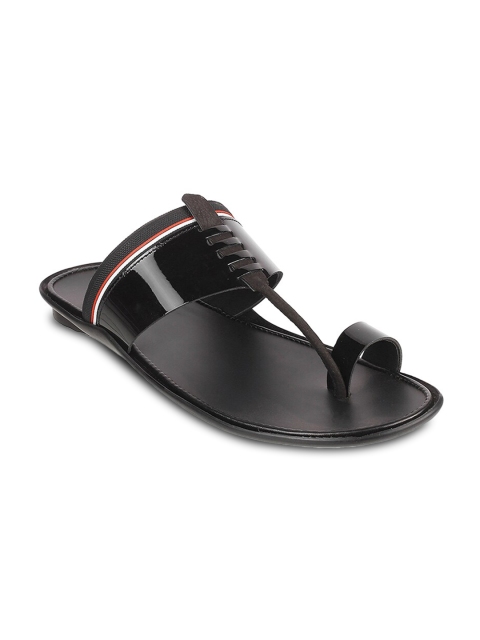 

Metro Men Black Leather Comfort Sandals