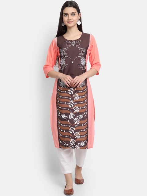 

Ethnic basket Women Multicoloured Ethnic Motifs Printed Crepe Kurta, Multi