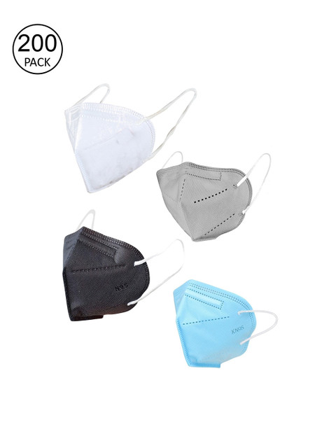 

OOMPH Unisex Pack of 200 Black & Blue 5 Ply Reusable Outdoor KN95 / N95 Masks