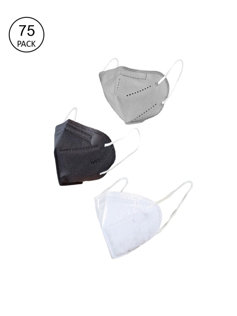 

OOMPH Unisex Pack of 75 Black & White 5 Ply Reusable Outdoor KN95 / N95 Masks