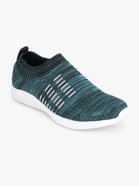 

Champs Men Sea Green Woven Design Slip-On Sneakers