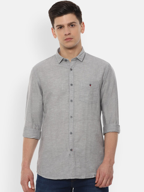 

Louis Philippe Sport Men Grey Slim Fit Solid Casual Shirt