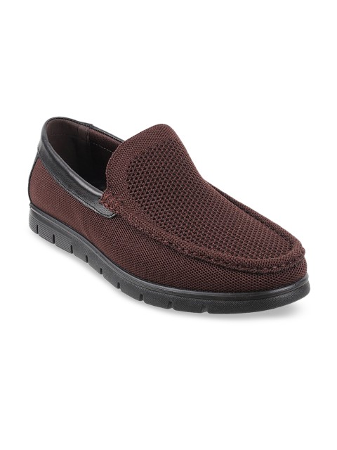 

Metro Men Brown Woven Design Loafers