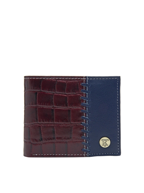 

Teakwood Leathers Men Maroon Textured Leathers