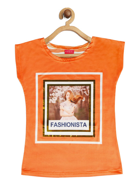 

Tiny Girl Orange Regular Top