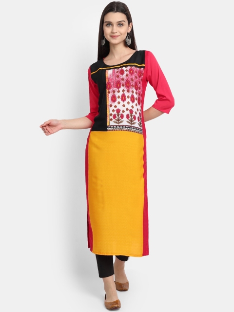 

Ethnic basket Women Multicoloured Ethnic Motifs Printed Crepe Kurta, Multi
