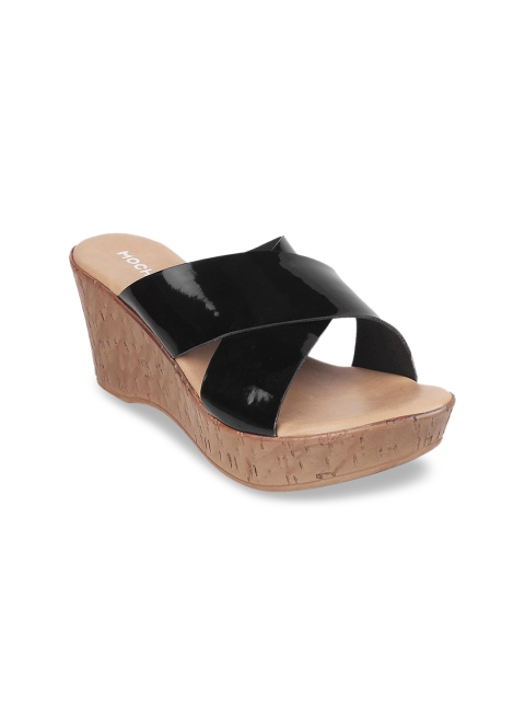 

Mochi Women Black Solid Sandals