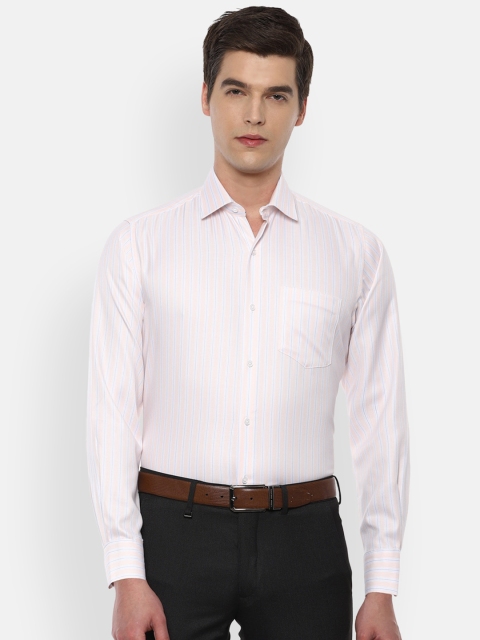 

Van Heusen Men Cream-Coloured Regular Fit Striped Casual Shirt