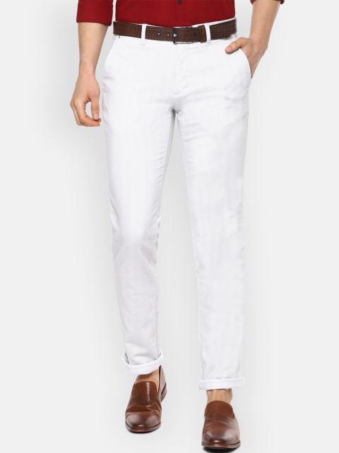 

Louis Philippe Sport Men White Slim Fit Solid Regular Trousers