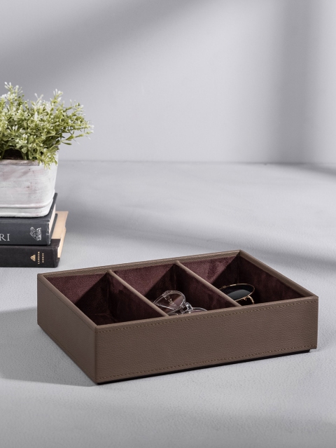 

Pure Home and Living Brown Solid Rectangular Jewellery Organiser