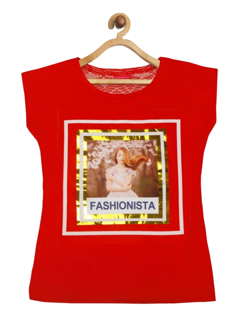 

Tiny Girl Red Regular Top