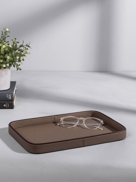 Pure Home and Living Brown Solid Organiser Tray