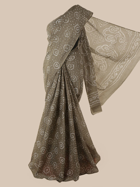 

Pothys Grey Printed Cotton Blend Saree