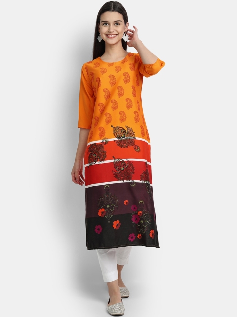

Ethnic basket Women Multicoloured Ethnic Motifs Printed Crepe Kurta, Multi