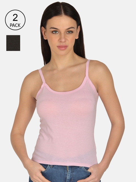 

mod & shy Women Pack of 2 Assorted Solid Camisoles