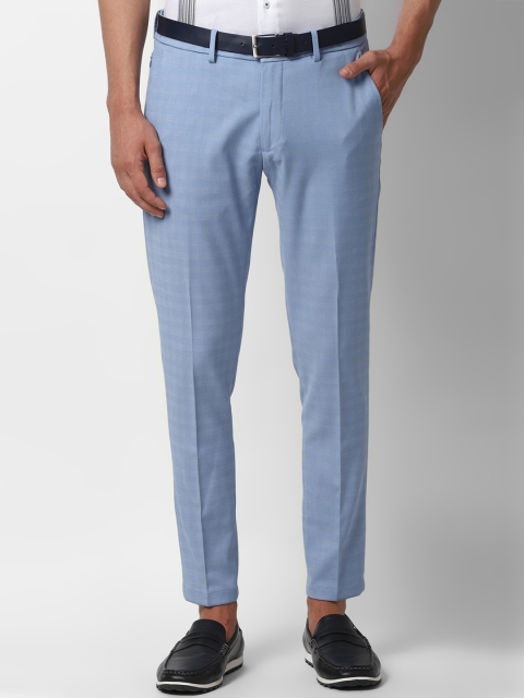 

Louis Philippe Sport Men Blue Slim Fit Self Design Regular Trousers