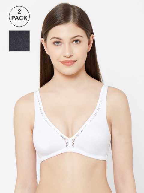 

Juliet Pack of 2 Black & White Non-Wired Non Padded Minimizer Bra