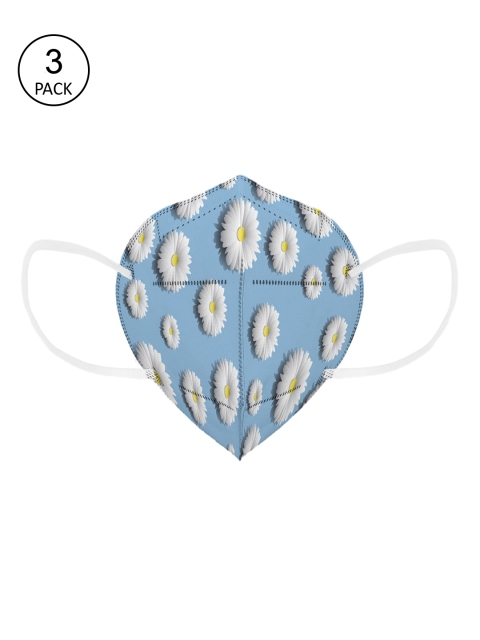 

Status Unisex Pack Of 3 Printed 5-Ply K95 Masks, Blue