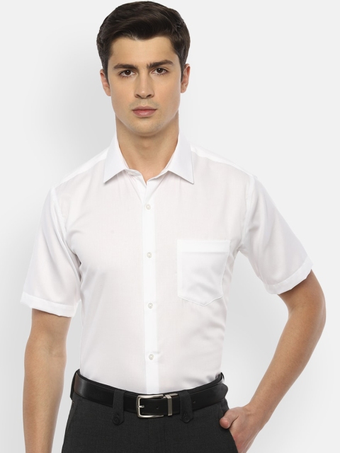 

Van Heusen Men White Pure Cotton Solid Formal Shirt