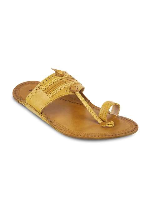 

Metro Men Beige Ethnic Leather Comfort Sandals