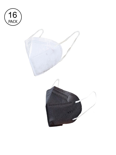 

OOMPH Unisex Pack of 16 Black & White 5 Ply Reusable Outdoor KN95 / N95 Masks