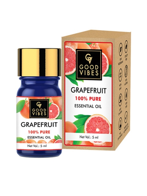

Good Vibes 100% Pure Grapefruit Essential Oil 5 ml, Transparent