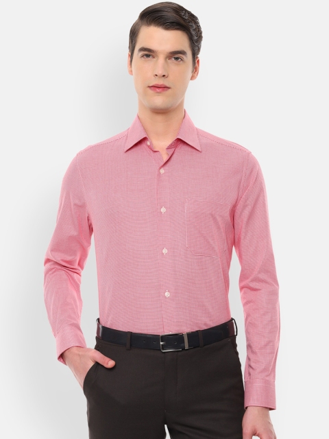 

Louis Philippe Men Pink Regular Fit Self Design Casual Shirt