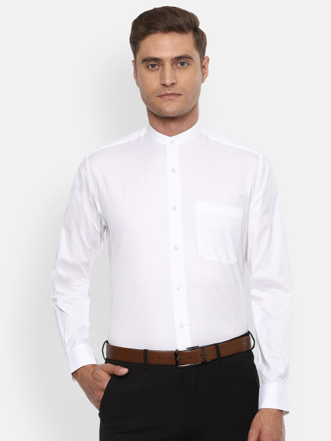 

Louis Philippe Men White Slim Fit Solid Pure Cotton Casual Shirt