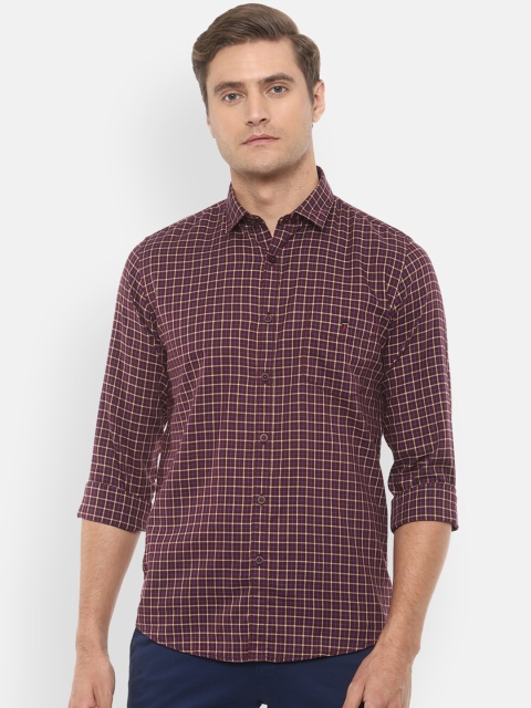

Louis Philippe Sport Men Maroon Slim Fit Cotton Checked Casual Shirt
