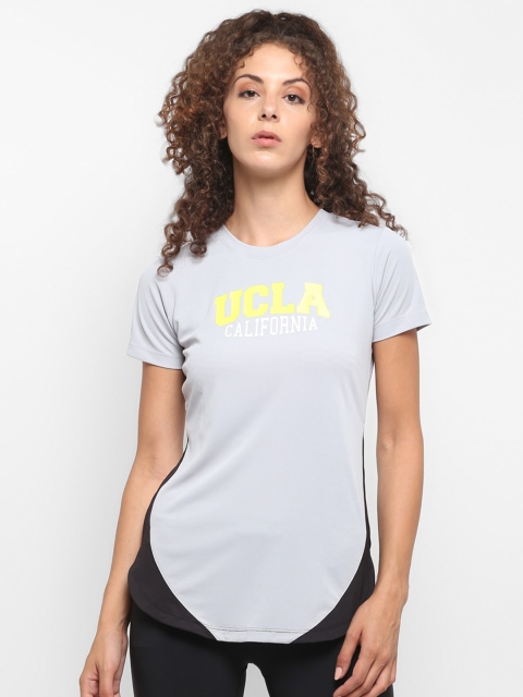 

UCLA Women Grey Printed Round Neck T-shirt