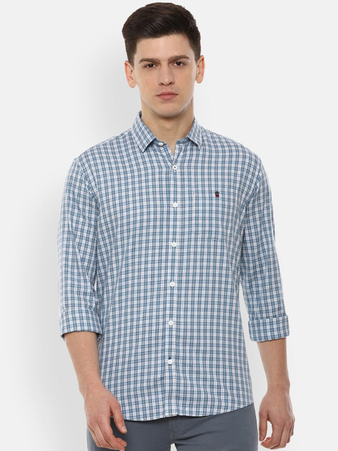 

Louis Philippe Sport Men White Slim Fit Cotton Checked Casual Shirt