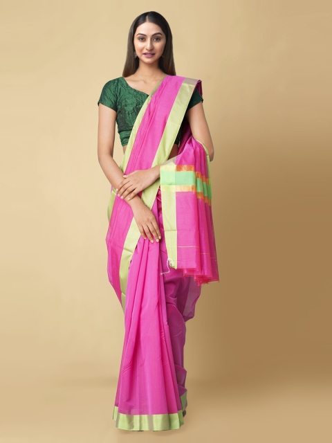 

Unnati Silks Women Pink Chettinad Sico Saree