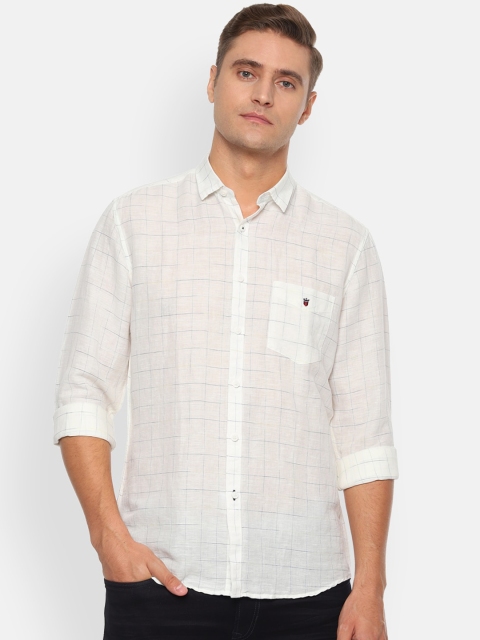 

Louis Philippe Sport Men White Slim Fit Checked Casual Shirt