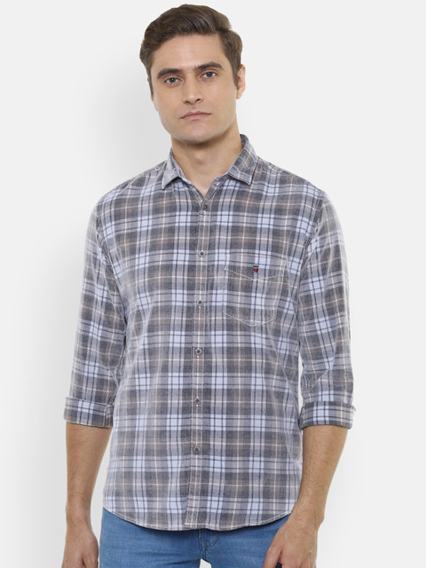 

Louis Philippe Sport Men Grey Slim Fit Checked Casual Shirt