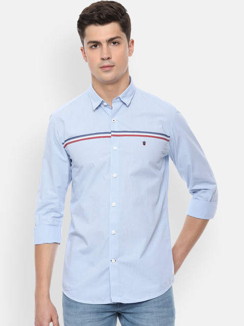 

Louis Philippe Sport Men Blue Slim Fit Striped Casual Shirt