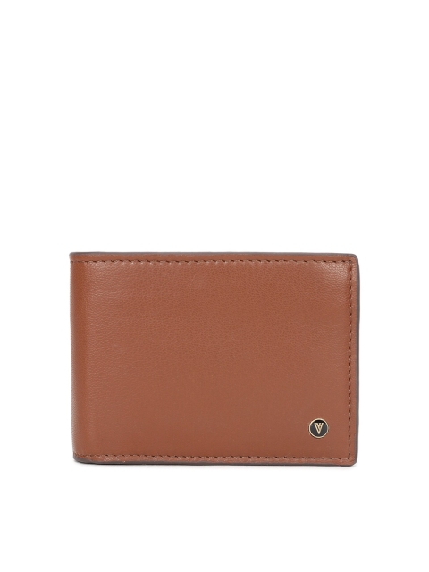 

Van Heusen Men Brown Solid Leather Two Fold Wallet