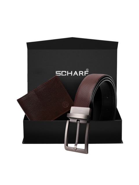 SCHARF Men Brown Solid Accessory Gift Set