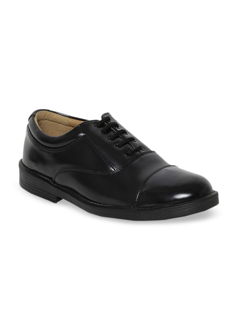 

Khadims Men Black Solid Formal Oxfords