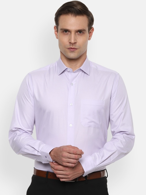 

Louis Philippe Men Purple Slim Fit Self Design Casual Shirt