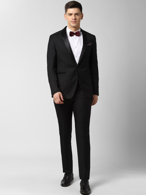 

Peter England Men Black Solid Slim-Fit Tuxedo Two-Piece Suit