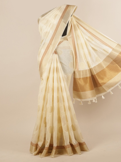 

Pothys Beige Woven Design Jute Silk Saree
