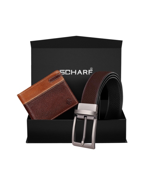 

SCHARF Men Black & Brown Solid Accessory Gift Set