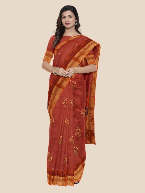 

Kalamandir Maroon Woven Design Silk Cotton Saree