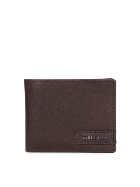 

Van Heusen Men Brown Solid Leather Two Fold Wallet
