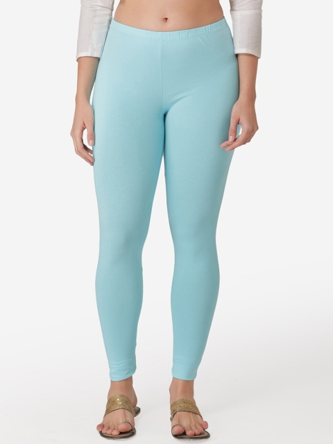 

Vami Women Blue Solid Cropped Leggings